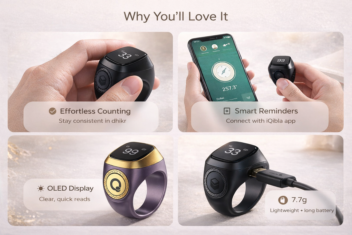 Smart Bluetooth Tasbih Ring